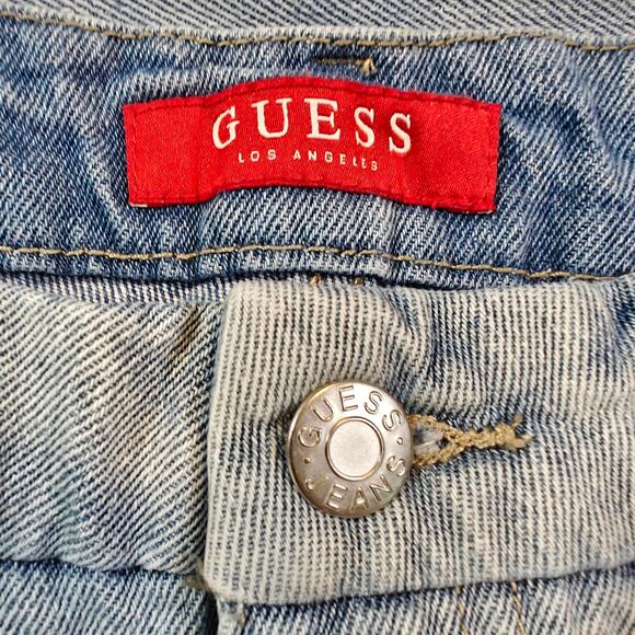 Guess Jessalyn Distressed Straight Leg Jeans Light Wash Women’s 29/31 NWT - Picture 6 of 8